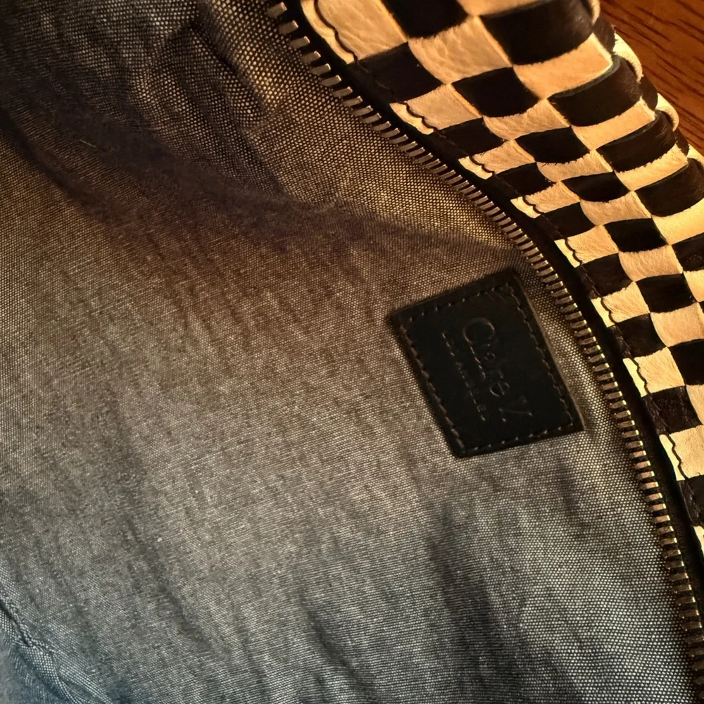 CLARE V Grand Fanny • Black/Cream Woven Checker ♥️ - Picture 5 of 6